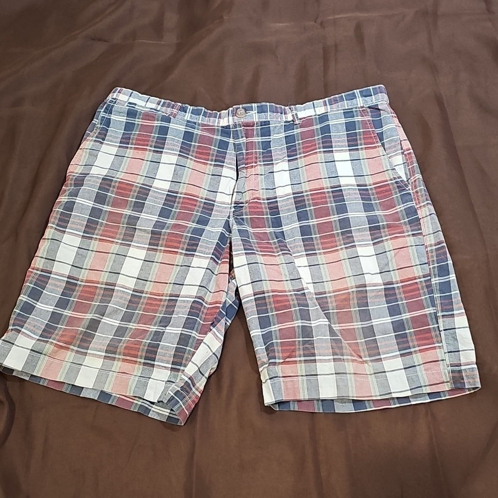 Merona Red, White, & Blue Plaid 100% Cotton Shorts Size 38